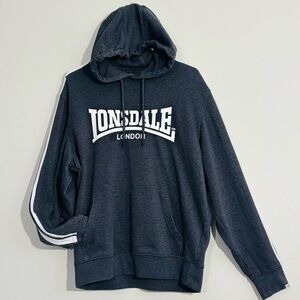 Lonsdale London dark gray drawstring hoodie M